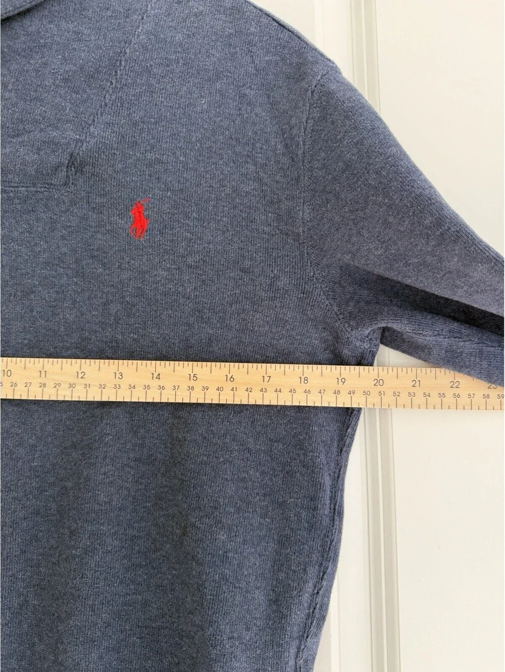 Polo Ralph Lauren Shawl Collar Pullover Sweater Navy Heather Size S Preppy Ivy